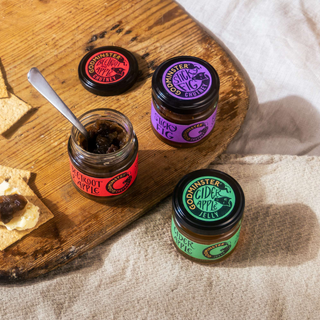Jar of Godminster chutney to serve alongside cheese