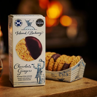 Island Bakery chocolate and ginger biscuits baked on the Isle of Mull