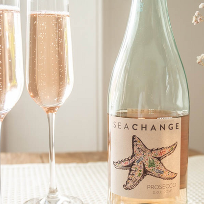 Sea Change prosecco, bottled with minimal plastic