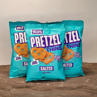 Olly's pretzels, crisp and lightly salted