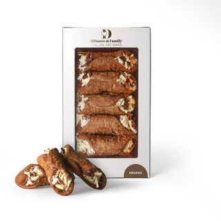 DiSanto and Family Sicilian cannoli filled with sweet ricotta
