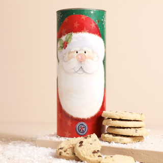 Farmhouse Biscuits chocolate chip biscuits in a Santa printed tube