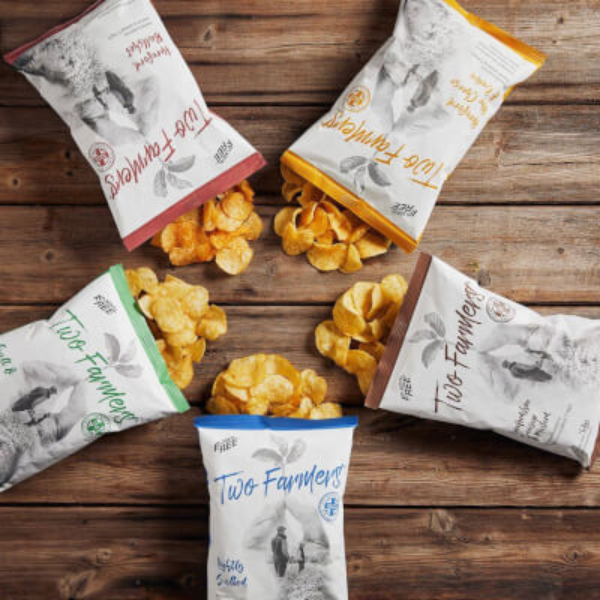 5 packets of two farmers crisps with different flavours